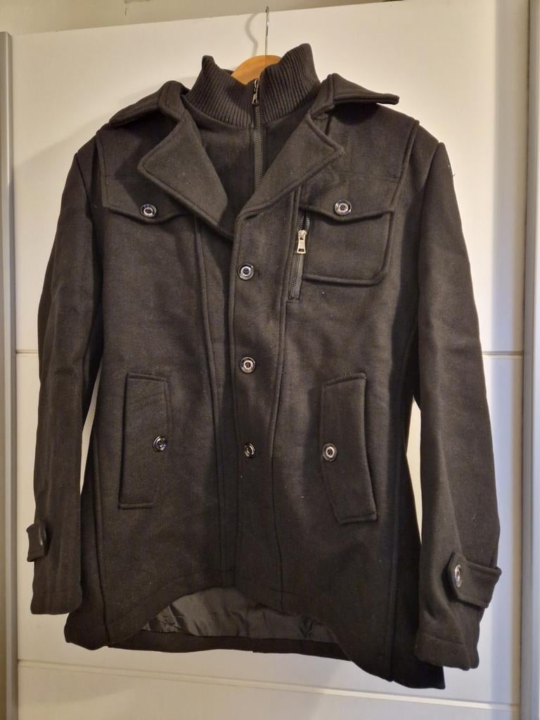 Nieuwe heren winterjas Thomas zwart XL Peaky Blinders, Kleding | Heren, Ophalen of Verzenden, Nieuw, Maat 56/58 (XL), Zwart