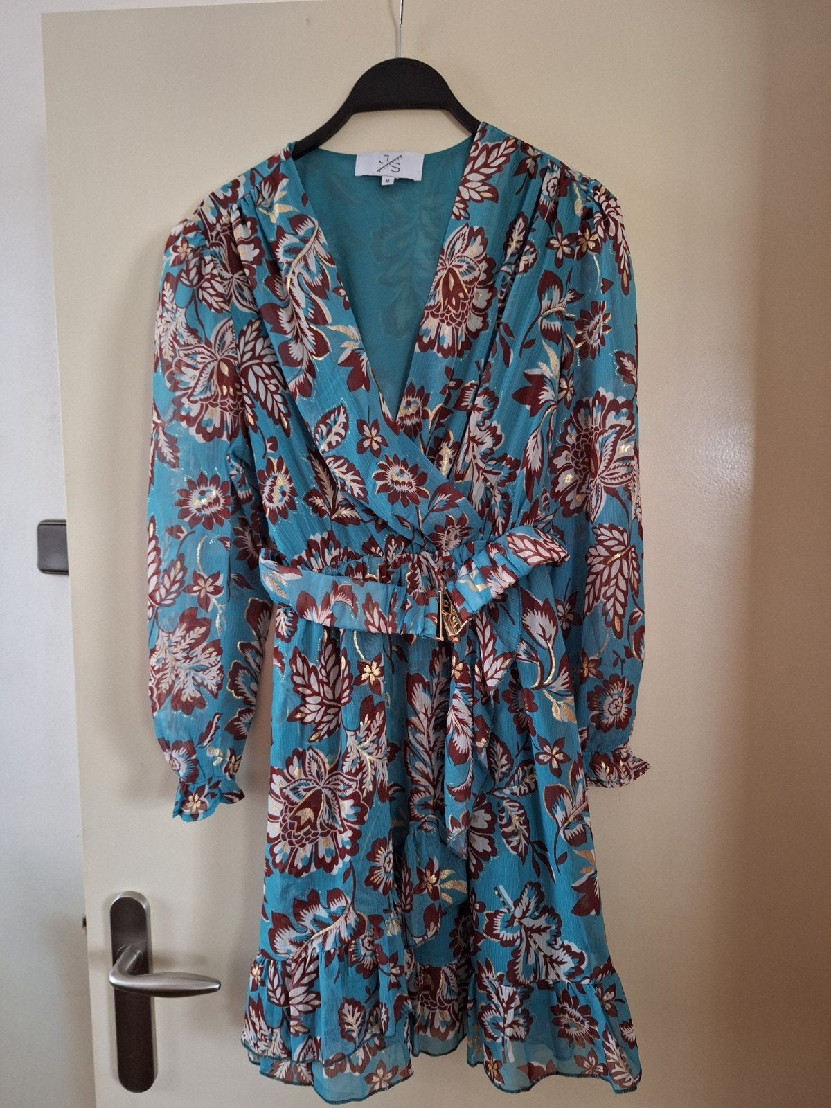 dames jurk JS millenium  maat M, Maat 38/40 (M), Blauw, Ophalen of Verzenden, Zo goed als nieuw