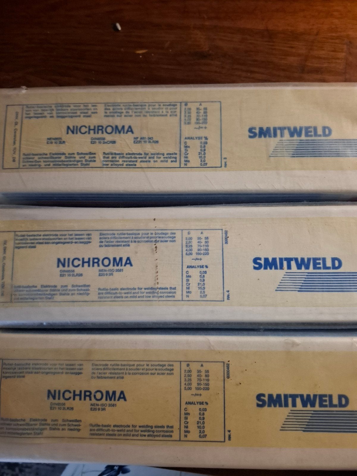 Smitweld NICHROMA roestvrijstalen laselectroden, Ophalen, Minder dan 150 ampère, Elektroden