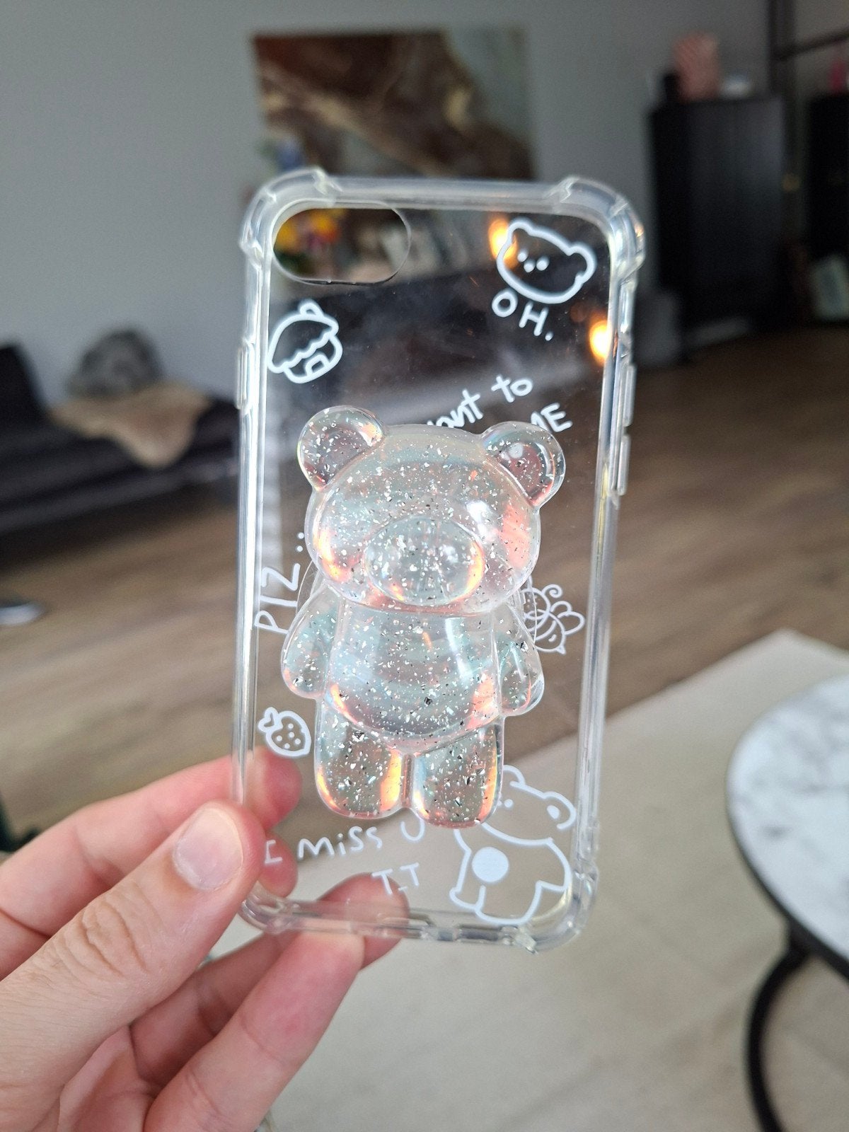 Doorzichtig iPhone hoesje met beer voor 8/SE 2020/SE 2022, Telecommunicatie, Mobiele telefoons | Hoesjes en Frontjes | Apple iPhone