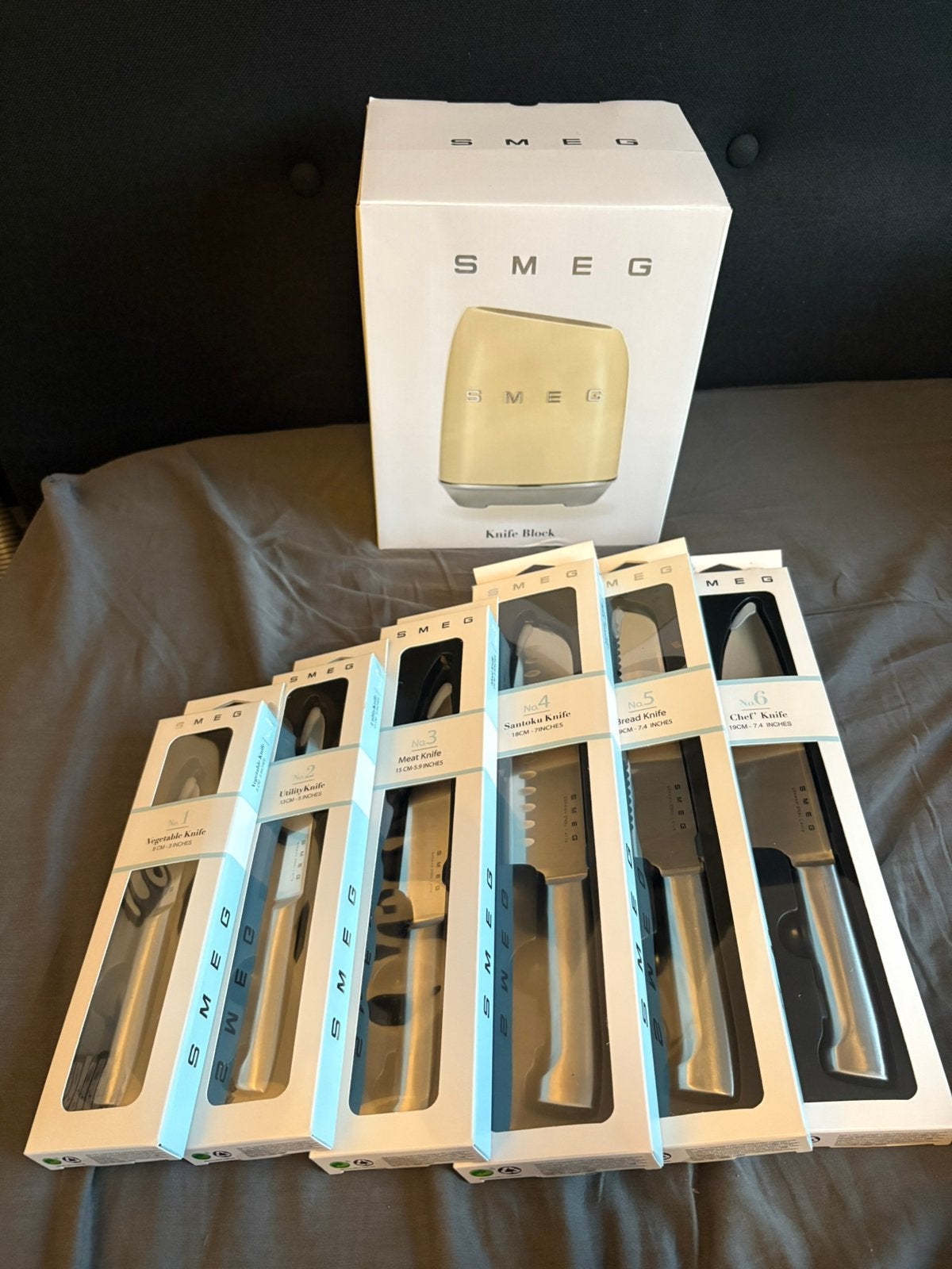 Smeg messenblok crème nieuw, Ophalen of Verzenden, Zo goed als nieuw