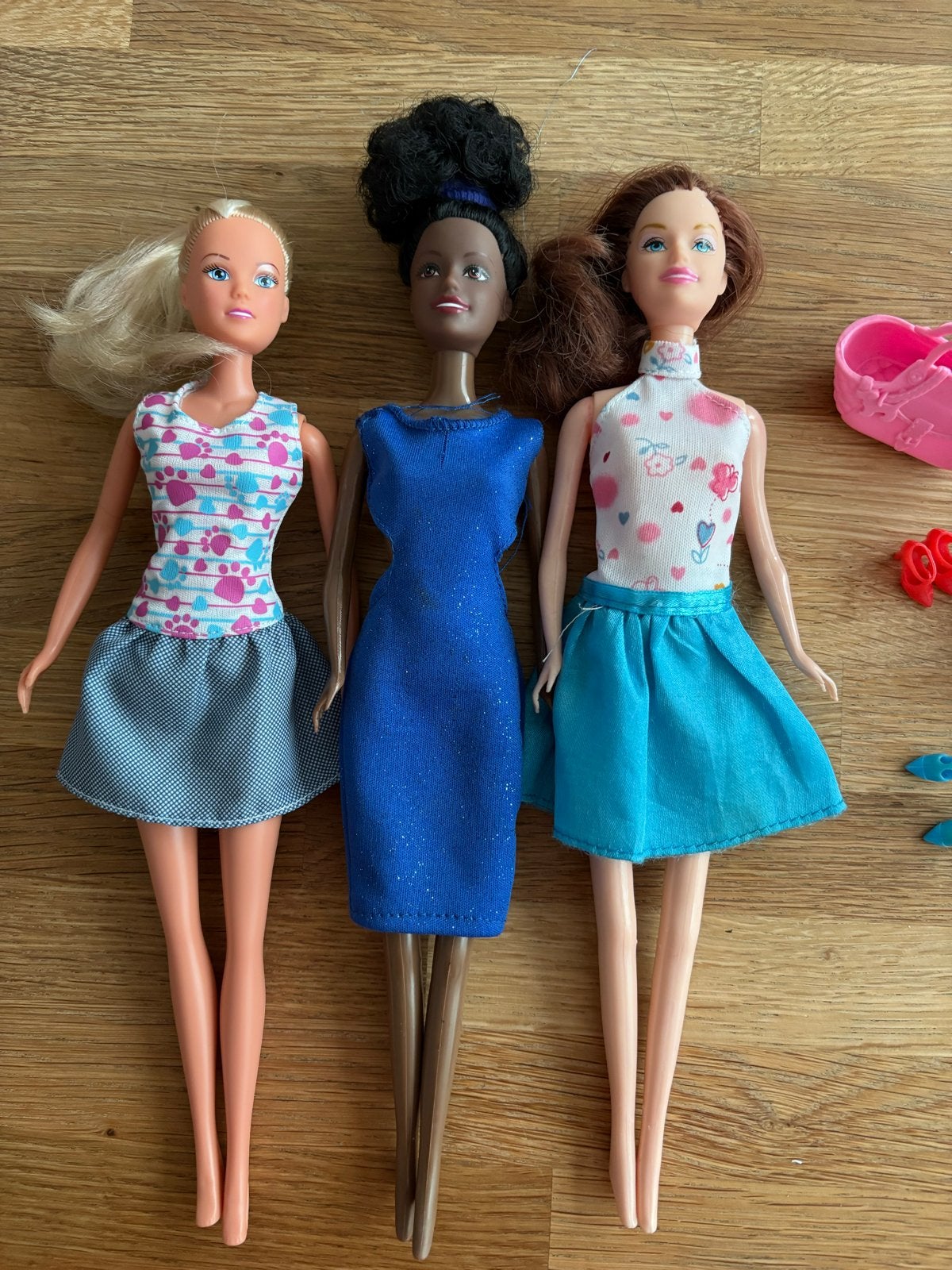 Barbie poppen set met accessoires - 3 poppen, Ophalen of Verzenden, Zo goed als nieuw, Barbie