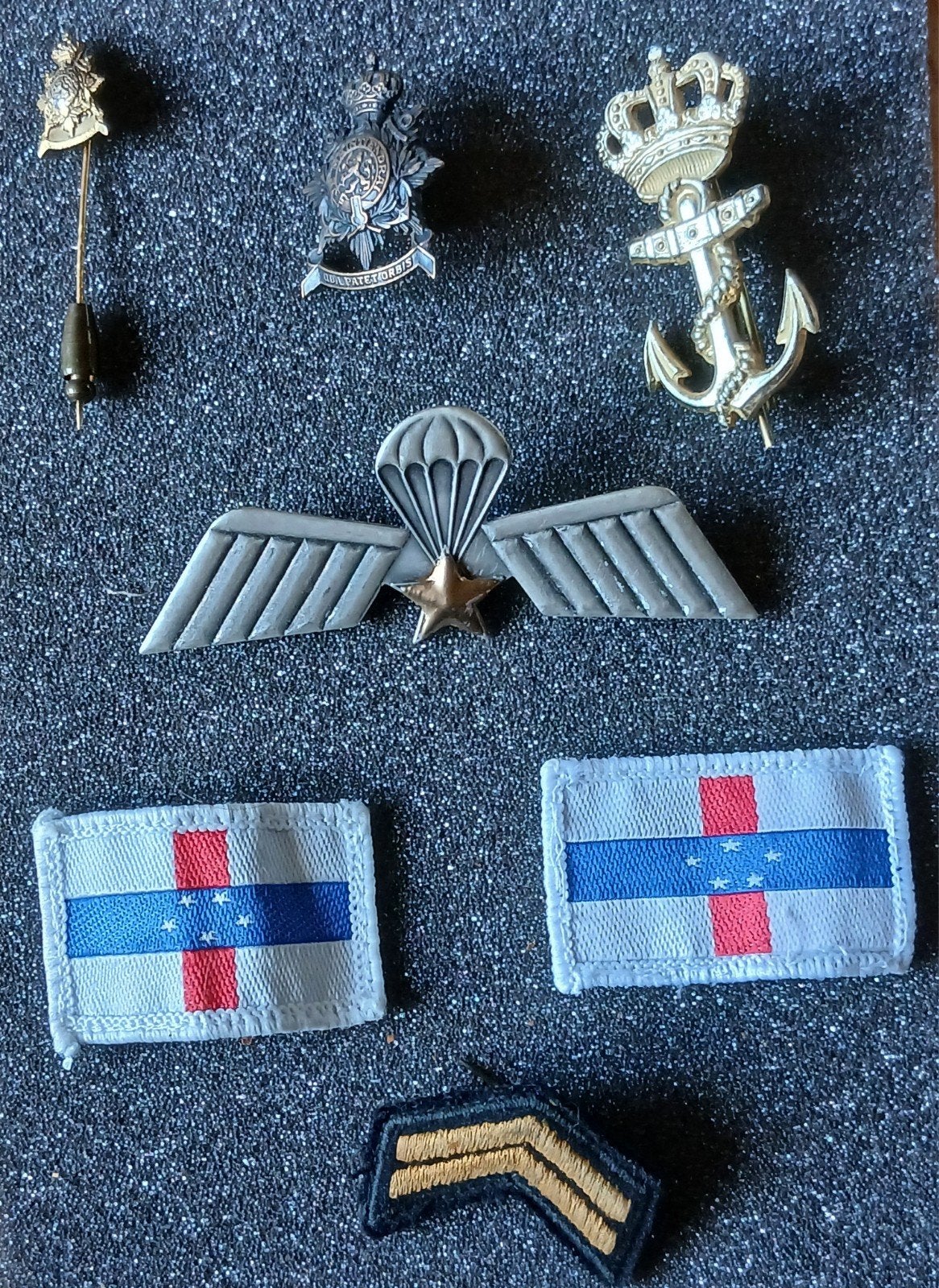 Diverse Emblemen van de Mariniers, Ophalen of Verzenden, Marine, Nederland, Embleem of Badge