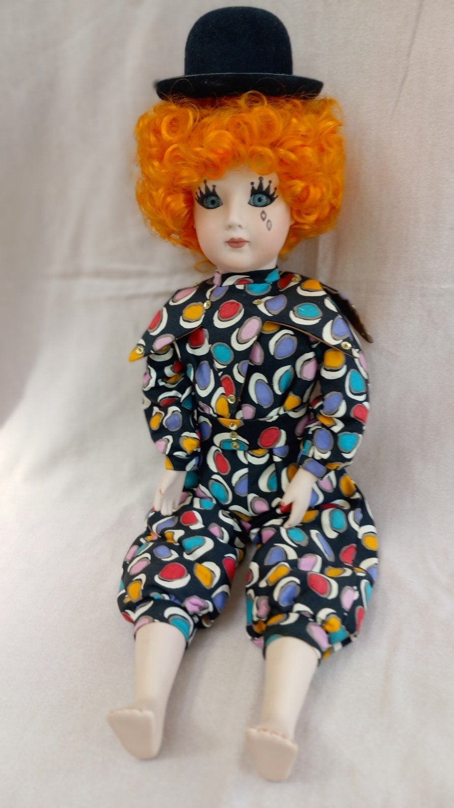 Handgemaakte pop Pierrot, Ophalen of Verzenden, Pop