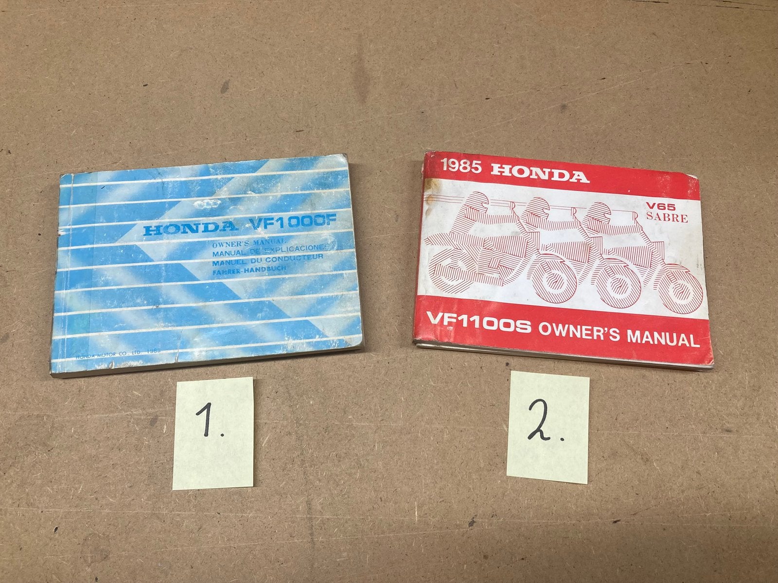 Instructieboekje HONDA VF1000F en VF1100S (V65 Sabre), Ophalen of Verzenden, Honda