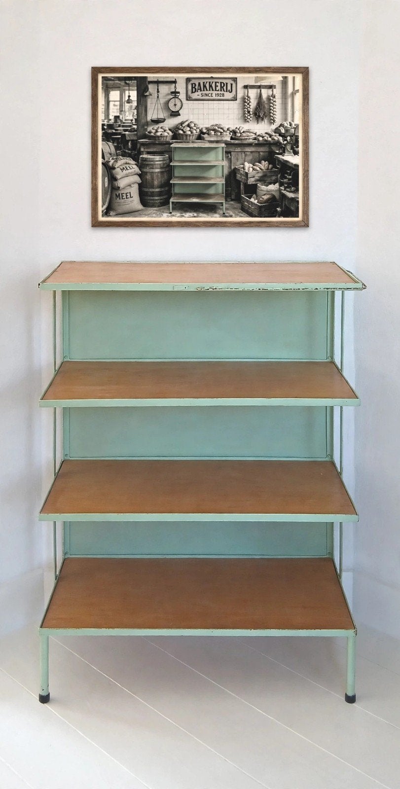 Vintage Bakkers Werkkast, (Mid-Century), Ophalen, Zo goed als nieuw, Minder dan 150 cm, Minder dan 100 cm