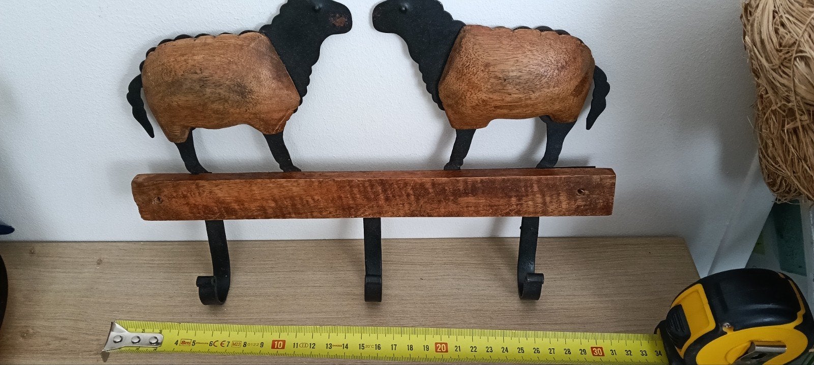 kapstokjes schapen landelijk brocant, Ophalen of Verzenden, Hout, Kinderkapstok, Minder dan 100 cm