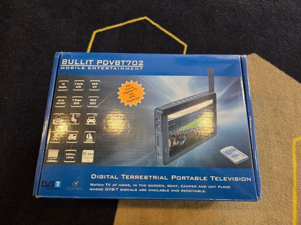 Bullit PDVBT702 Draagbare TV - Nieuw in doos!, Audio, Tv en Foto, Aristona, Bullit, 50 Hz, LCD