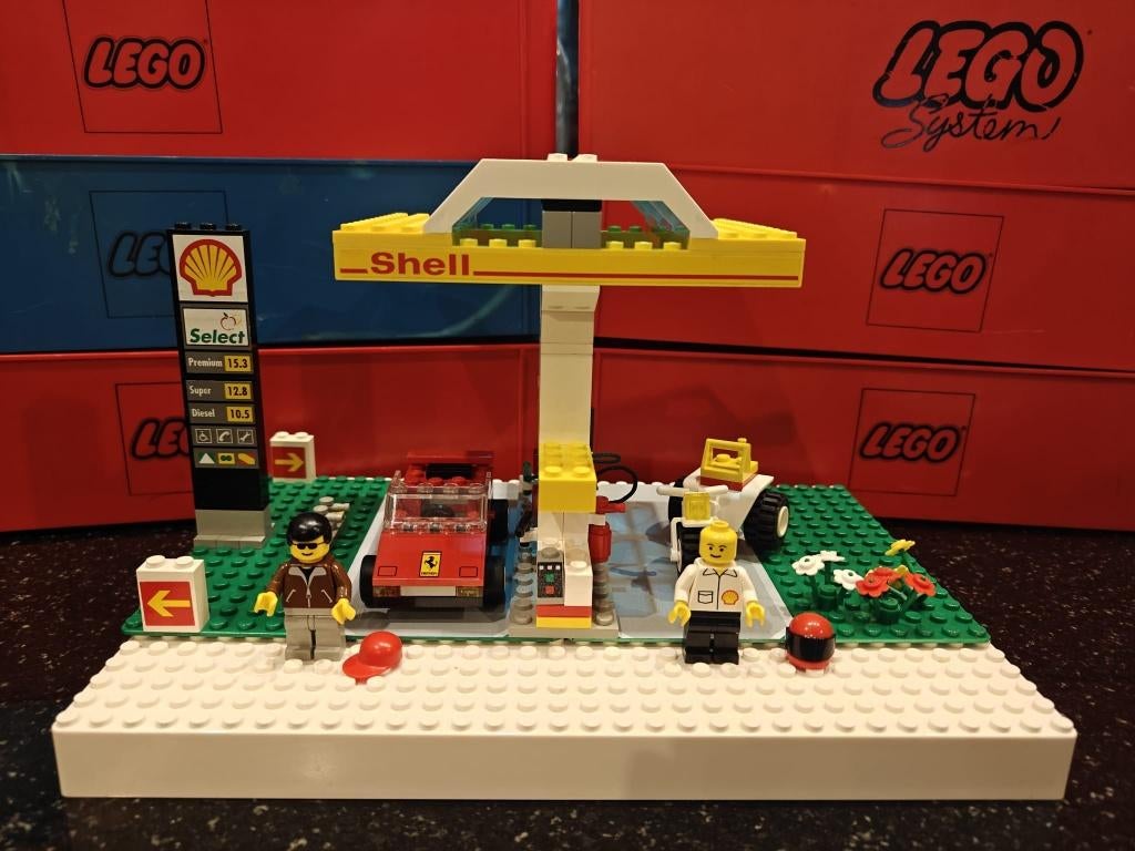 Lego System Shell Service Station 1256, Gebruikt, Overige thema's, Lego, Ophalen of Verzenden