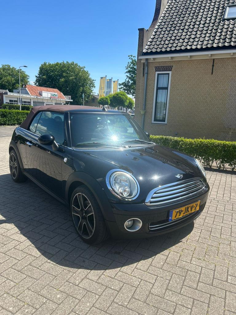 Mini 1.6 Cooper Cabrio 2009 Zwart, Auto's, Mini, Bedrijf, Benzine, C, Cabriolet, Handgeschakeld, Origineel Nederlands, Zwart, Voorwielaandrijving