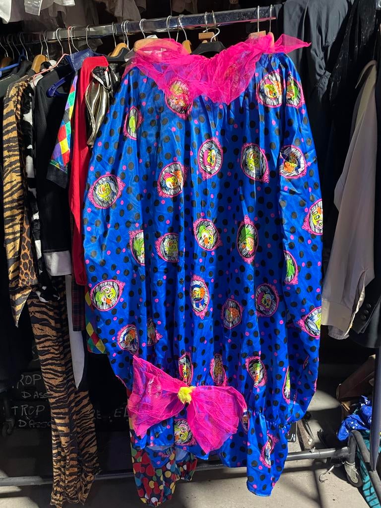 Vintage Carnaval Clown Kostuum - Uniek!, Carnaval, Maat 42/44 (L), Ophalen of Verzenden, Kleding