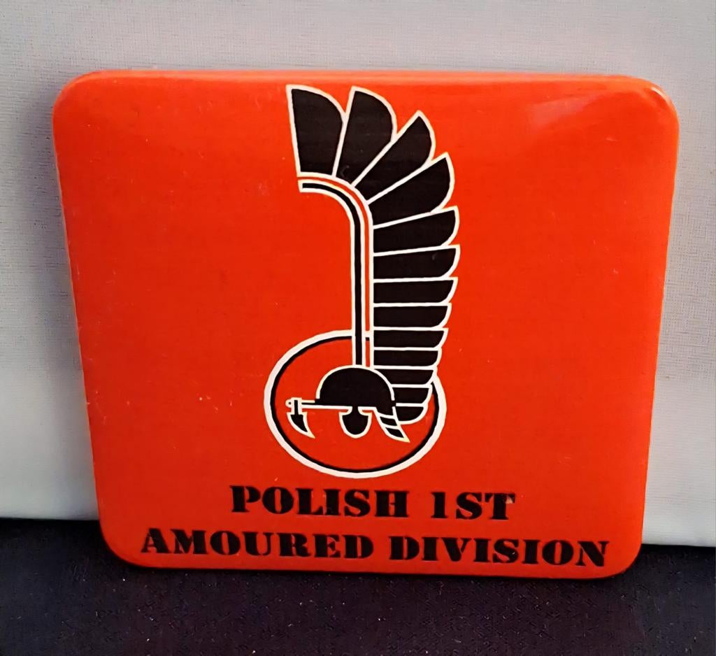Magneet Polish 1st Armoured Division, Ophalen of Verzenden, Overige soorten, Overige gebieden, Overige typen