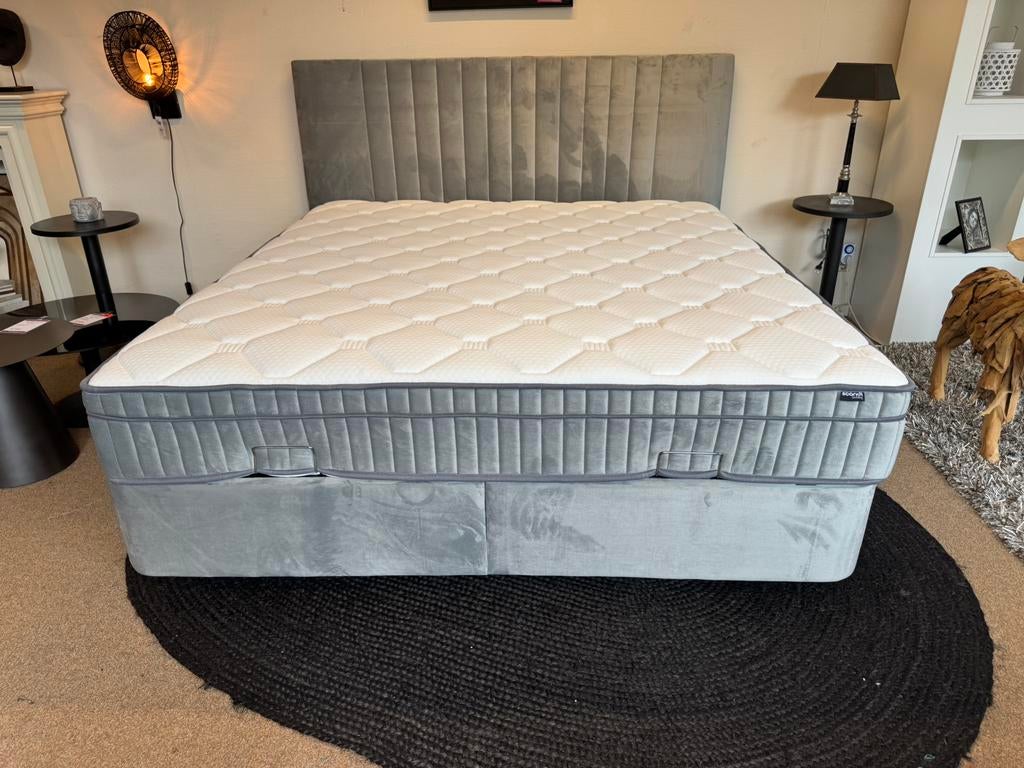 Boxspring/Baza met opbergruimte 180cm Direct/leverbaar E7100, Huis en Inrichting, #Boxspring#Opbergbox#opbergruimte#Bazabox#180#Grijs