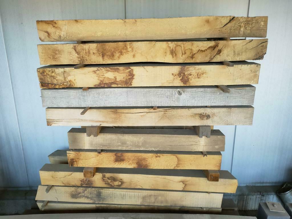 Eiken balken, potenhout., Ophalen, Eiken, Nieuw, 50 mm of meer