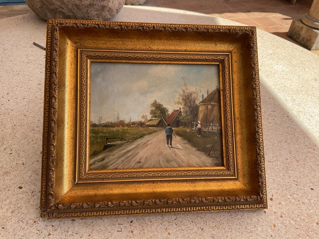 Olieverf schilderijtje vanJan Gerard Smits 1823-1910, Antiek en Kunst, Kunst | Schilderijen | Klassiek, Ophalen of Verzenden
