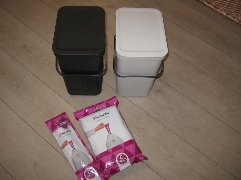 2 St. Brabantia Sort Go vuilnisbak 12 liter. Samen 35.00., Ophalen of Verzenden, Nieuw
