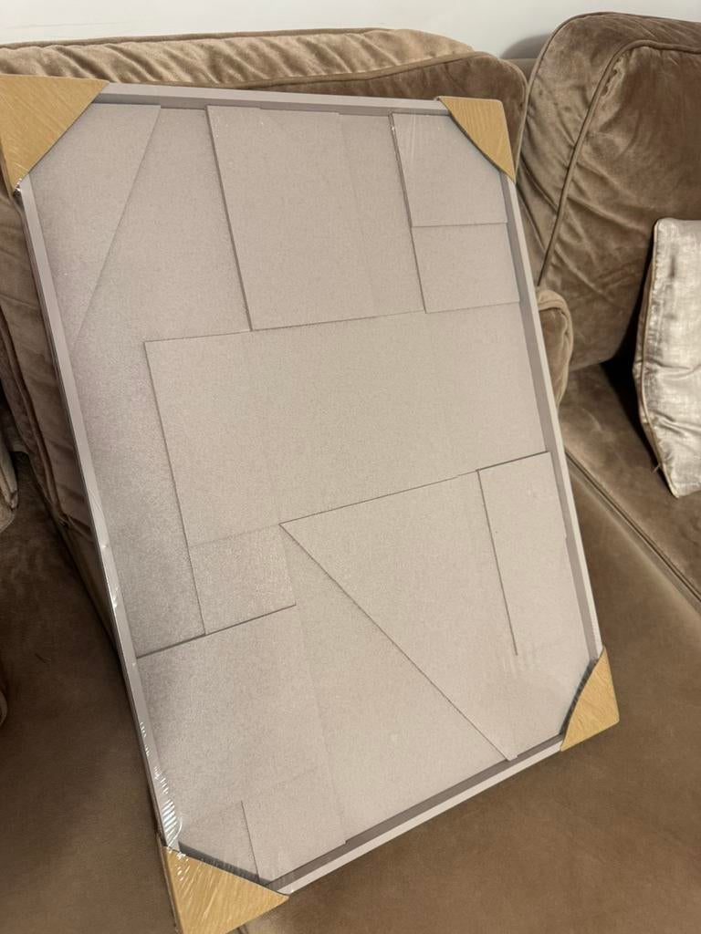Kwantum wand decoratie grijs/taupe NIEUW 70x49,5 NIEUW, Ophalen of Verzenden, Nieuw