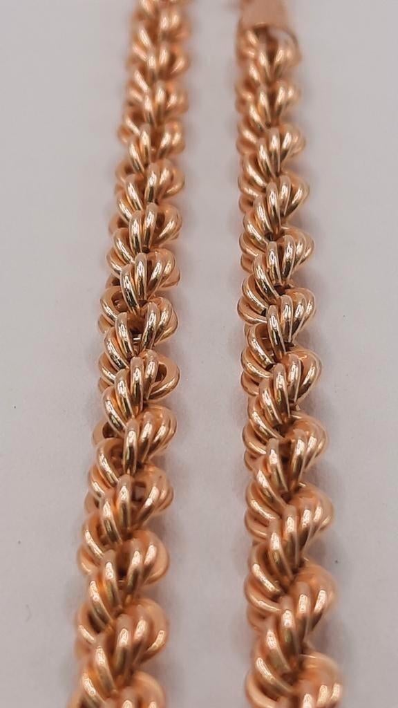 gouden rope ketting 14kt, Www.bredajuwelier.nl, Nieuw, Ophalen of Verzenden, Www.bredajuwelier.nl