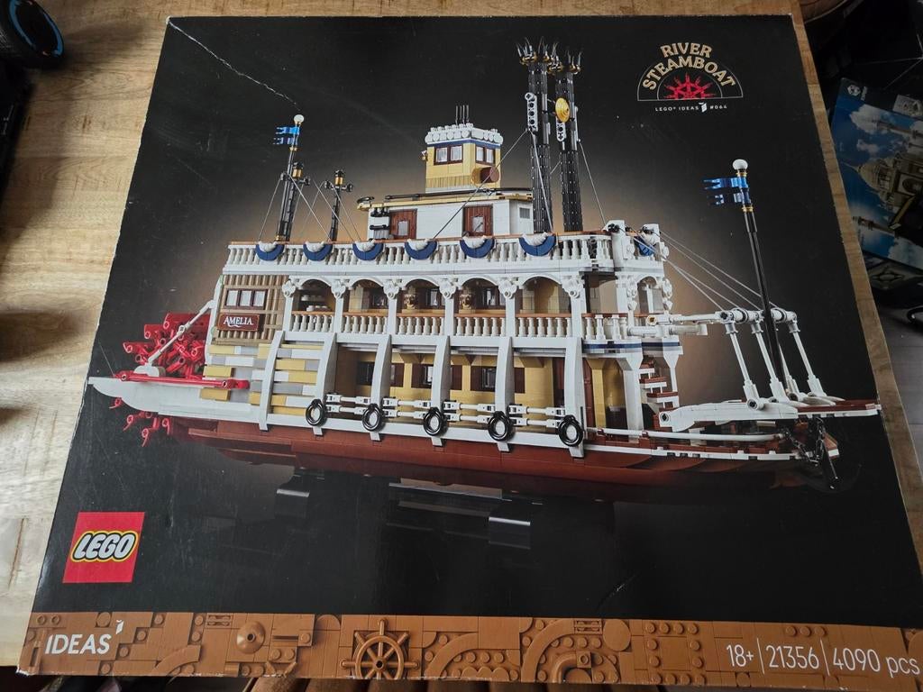 Lego Ideas River Steamboat 21356 - Compleet met Boekje, Ophalen, Zo goed als nieuw