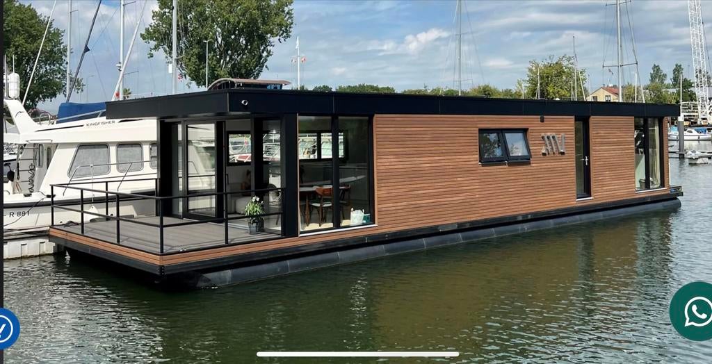 Moderne houseboat (juli 2023) – wonen op het water, Huizen en Kamers, Woonboten te koop, 3 kamers, Rotterdam