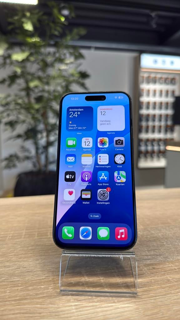  Apple iPhone 15 Pro 256GB Donkerblauw 2 jaar garantie, 256 GB, Blauw, Refurbished, Ophalen of Verzenden