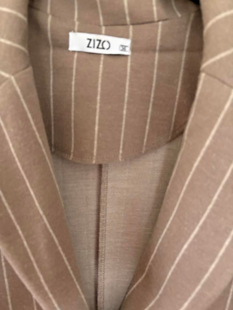 Zizo gestreept pak - jasje en broek, Kostuum of Pak, Beige, Ophalen of Verzenden, Zo goed als nieuw