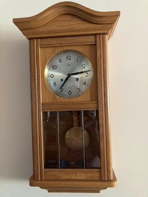 Te koop; Mooie licht eikenhouten klok, Antiek en Kunst, Antiek | Klokken, Ophalen