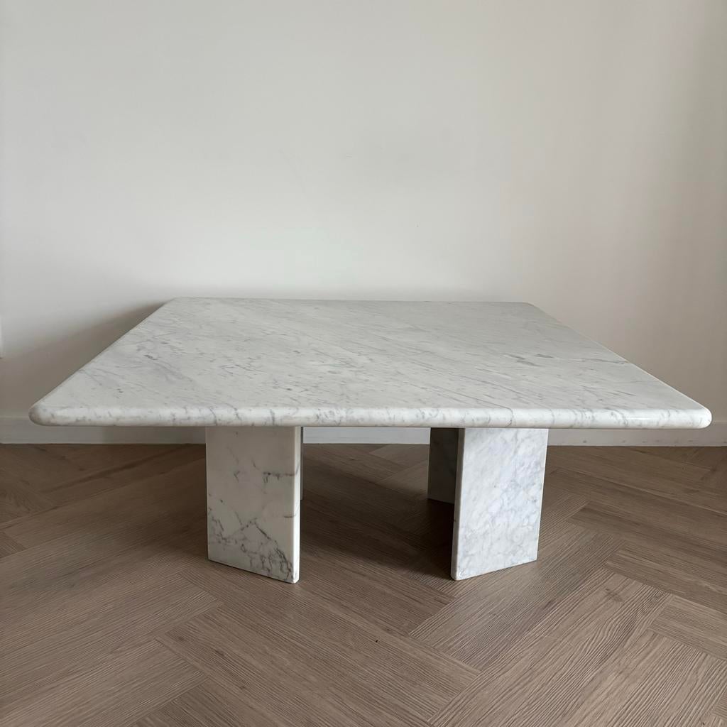 Salontafel marmer CARRARA, Ophalen, 100 tot 150 cm, 50 tot 100 cm, Zo goed als nieuw