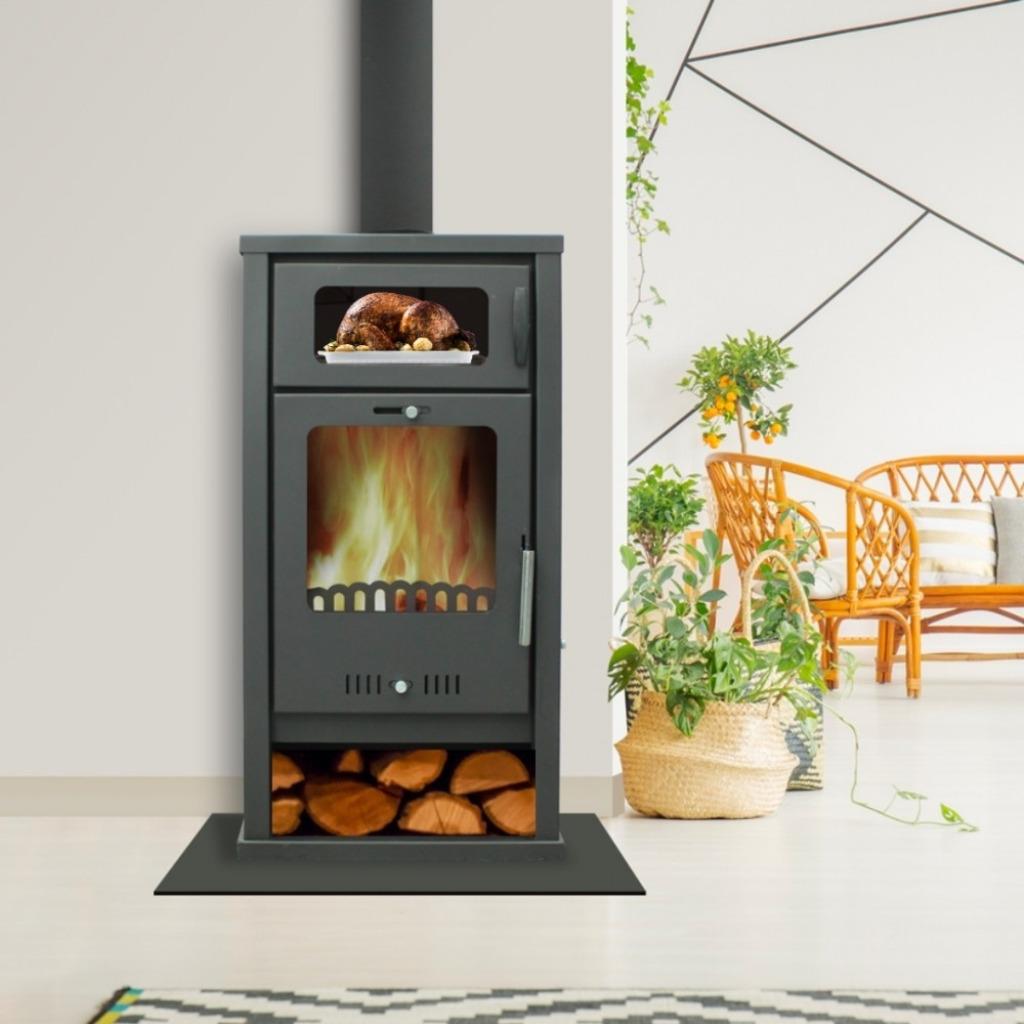 Houtkachels 7-8 kW (ev. met oven), Ophalen of Verzenden, Vrijstaand, Hout, Nieuw