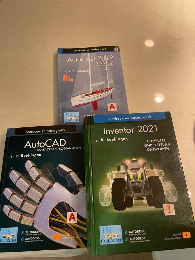 AutoCAD & Inventor Leerboeken - Ir. R. Boeklagen, Ophalen of Verzenden, Beta, Gelezen, HBO