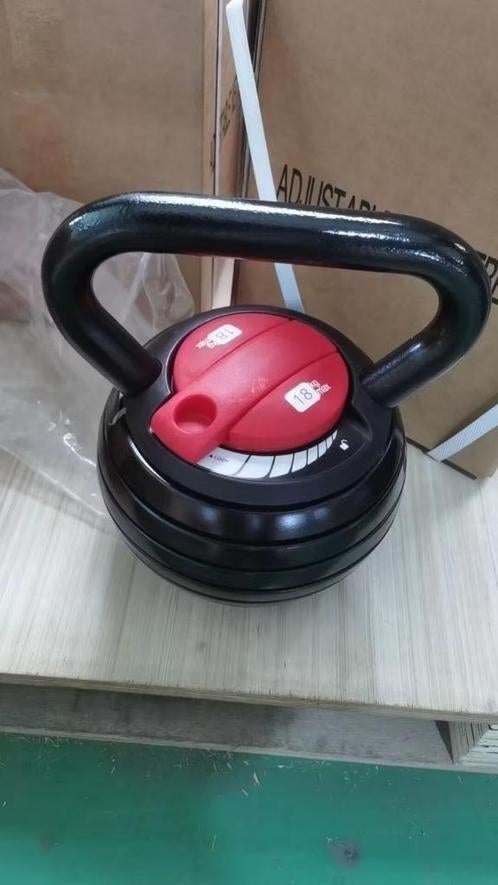 verstelbare kettlebell tot 18 KG - Laagste prijsgarantie!!, Benen, Verzenden, Nieuw, Kettlebell