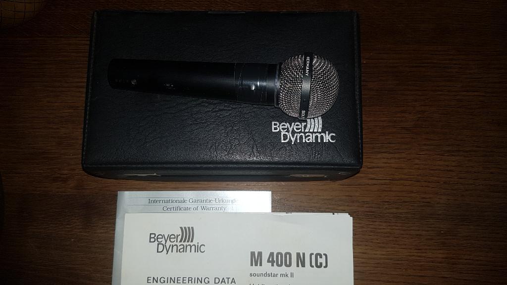 Vintage Beyer Dynamic  M400N Microfoons, Ophalen of Verzenden, Gebruikt, Zangmicrofoon