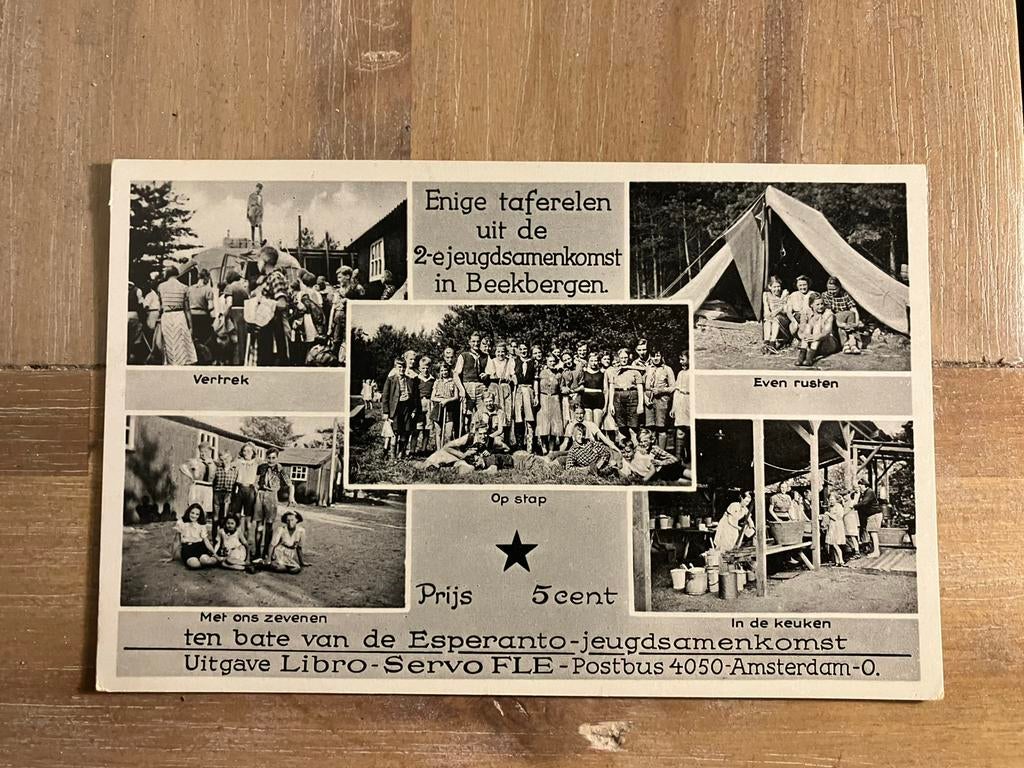 Ansichtkaart Beekbergen, esperanto jeugdsamenkomst, Verzamelen, Ophalen of Verzenden, Gelderland