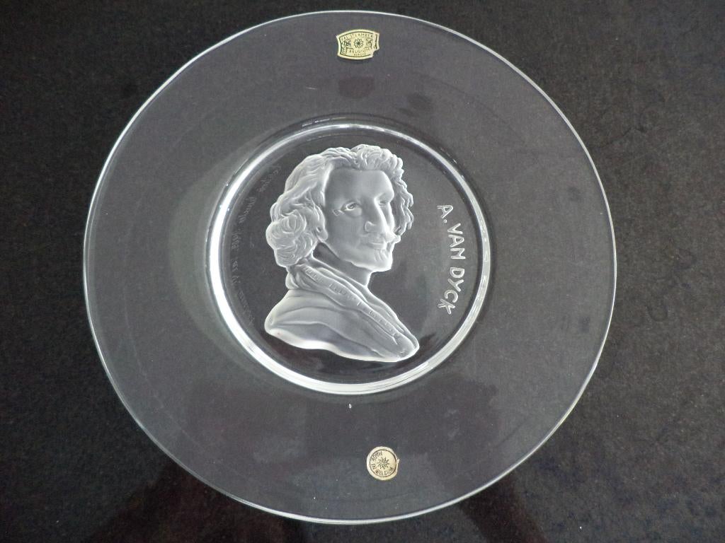 1969 Val Saint Lambert vsl kristal bord VAN DYCK kleine edit, Ophalen of Verzenden