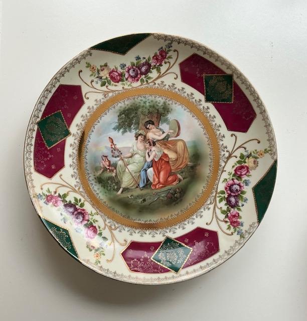 Porseleinen wandbord Erdmann Schlegelmilch, Ophalen of Verzenden