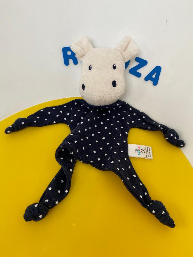 5341 Topomini topolino nijlpaard blauw sterren, Kinderen en Baby's, Speelgoed | Knuffels en Pluche, Ophalen of Verzenden, Overige typen