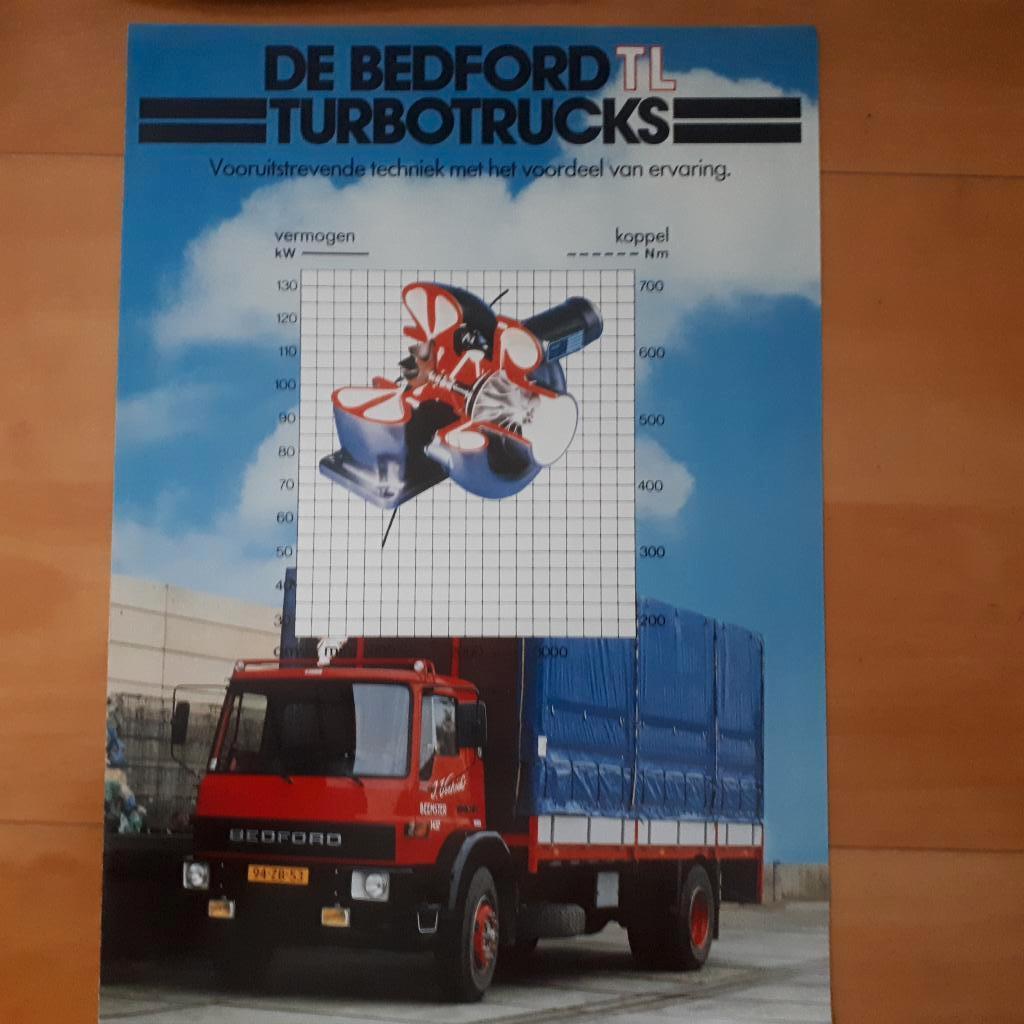 brochure Bedford Turbo truck brochure GM folder, Verzenden, Zo goed als nieuw, Overige merken, Bedford GM