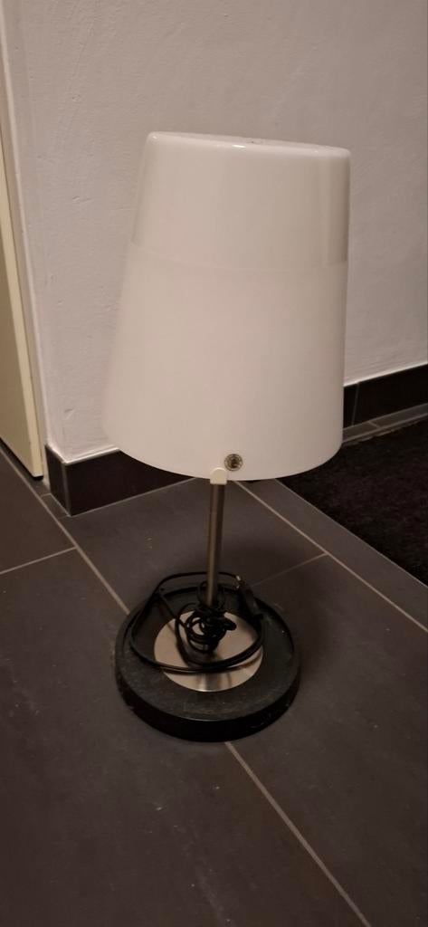 Basisk Ikea staande lamp glazen kap 39 cm hoog, Ophalen of Verzenden, Minder dan 50 cm
