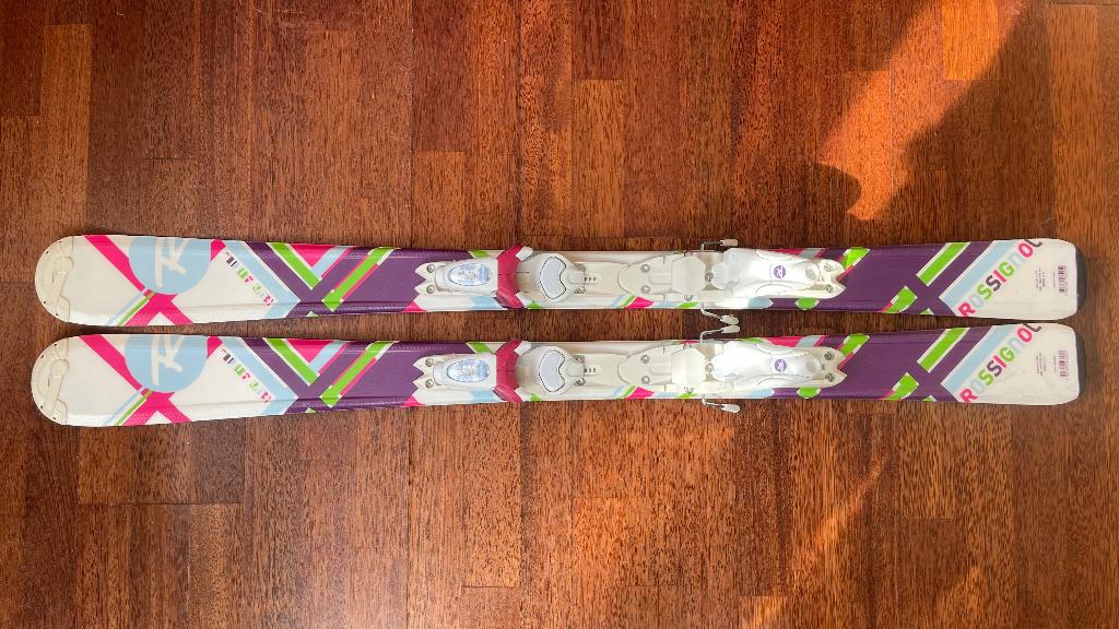Rossignol Fun Girl skis met Xelium binding 120 cm, 100 tot 140 cm, Rossignol, Ophalen of Verzenden, Zo goed als nieuw