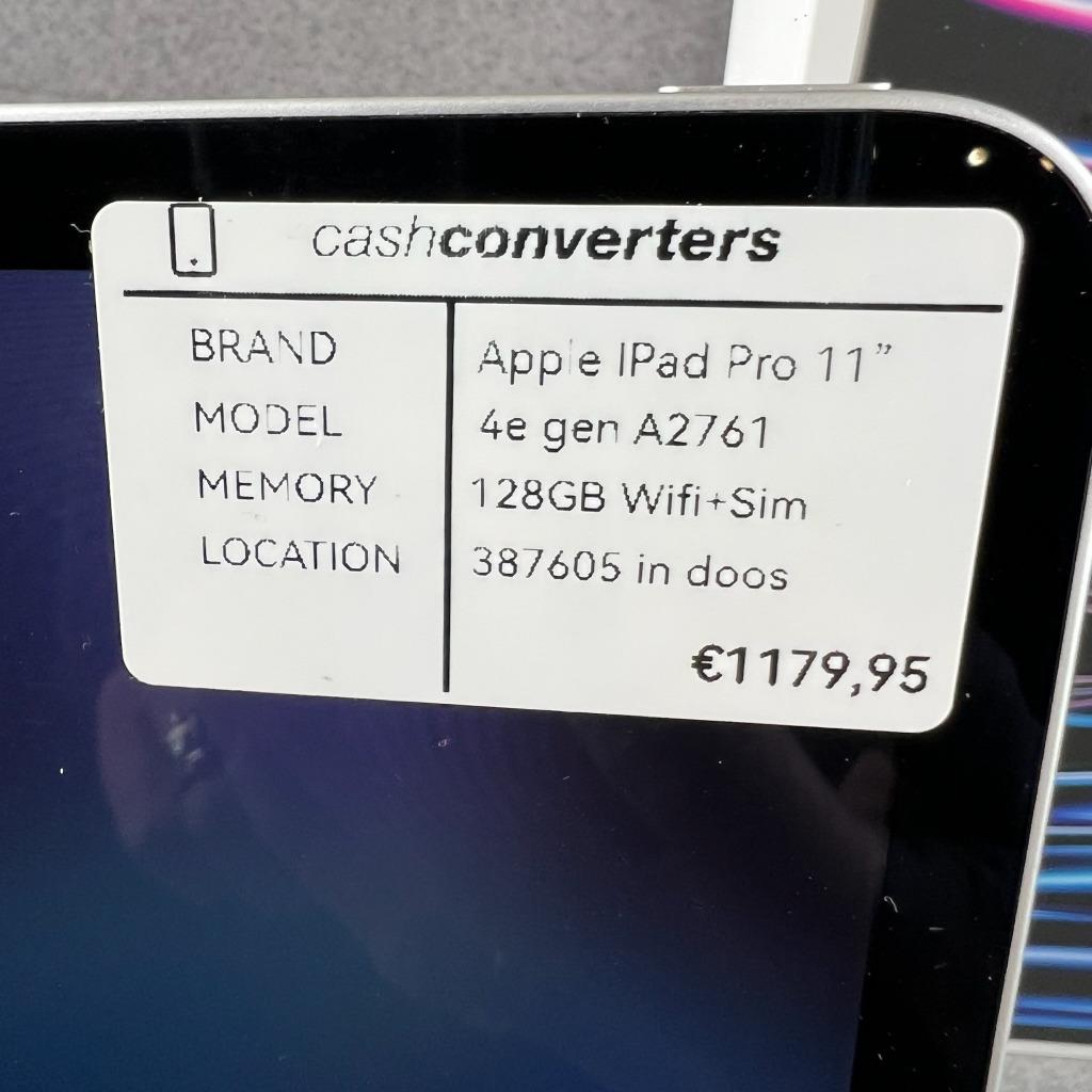 Apple Ipad Pro 11" | 4e gen A2761| Wifi+Sim | 128GB | 387605, Computers en Software, Apple iPads, Gebruikt, Apple iPad, 11 inch