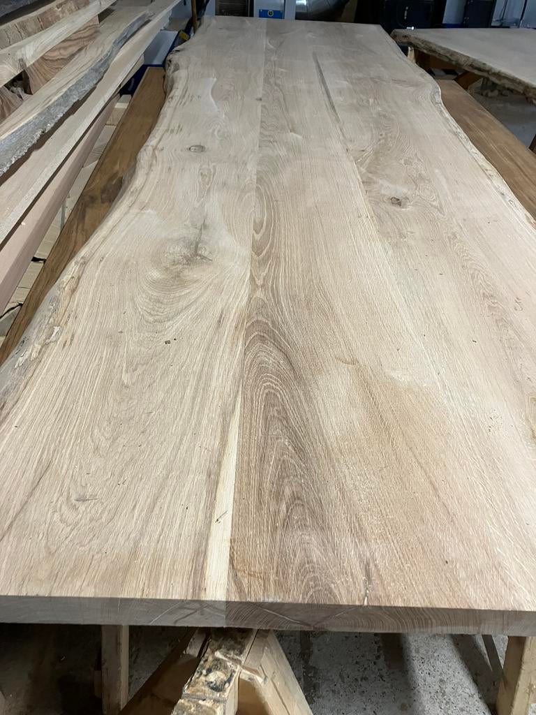 XL boomstam tafel 5 meter lang 100 cm breed  ongeveer 5 cm d, Ophalen, 100 tot 150 cm, 200 cm of meer, Zo goed als nieuw