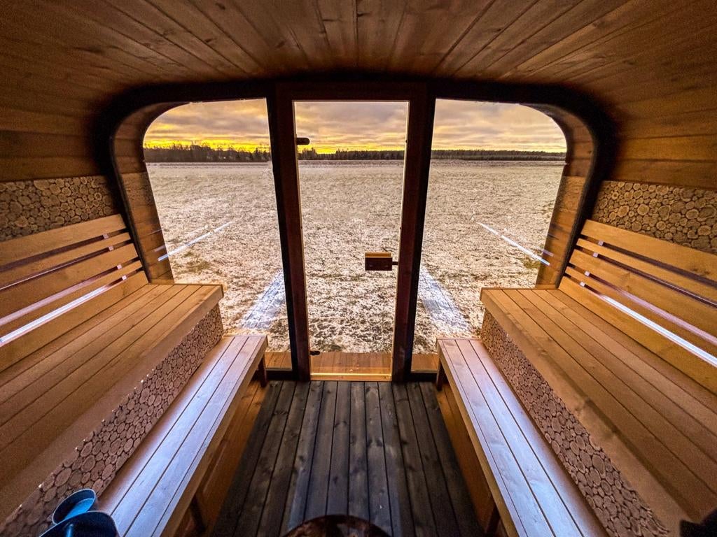 Mooie thermo houten (panorama) sauna's te koop!, Ophalen, Fins of Traditioneel, Wellnessandgarden, Nieuw