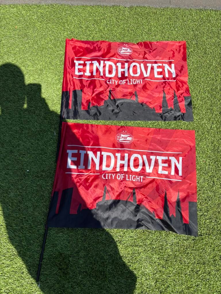 2 psv vlaggen, Ophalen, Zo goed als nieuw, PSV, Overige typen