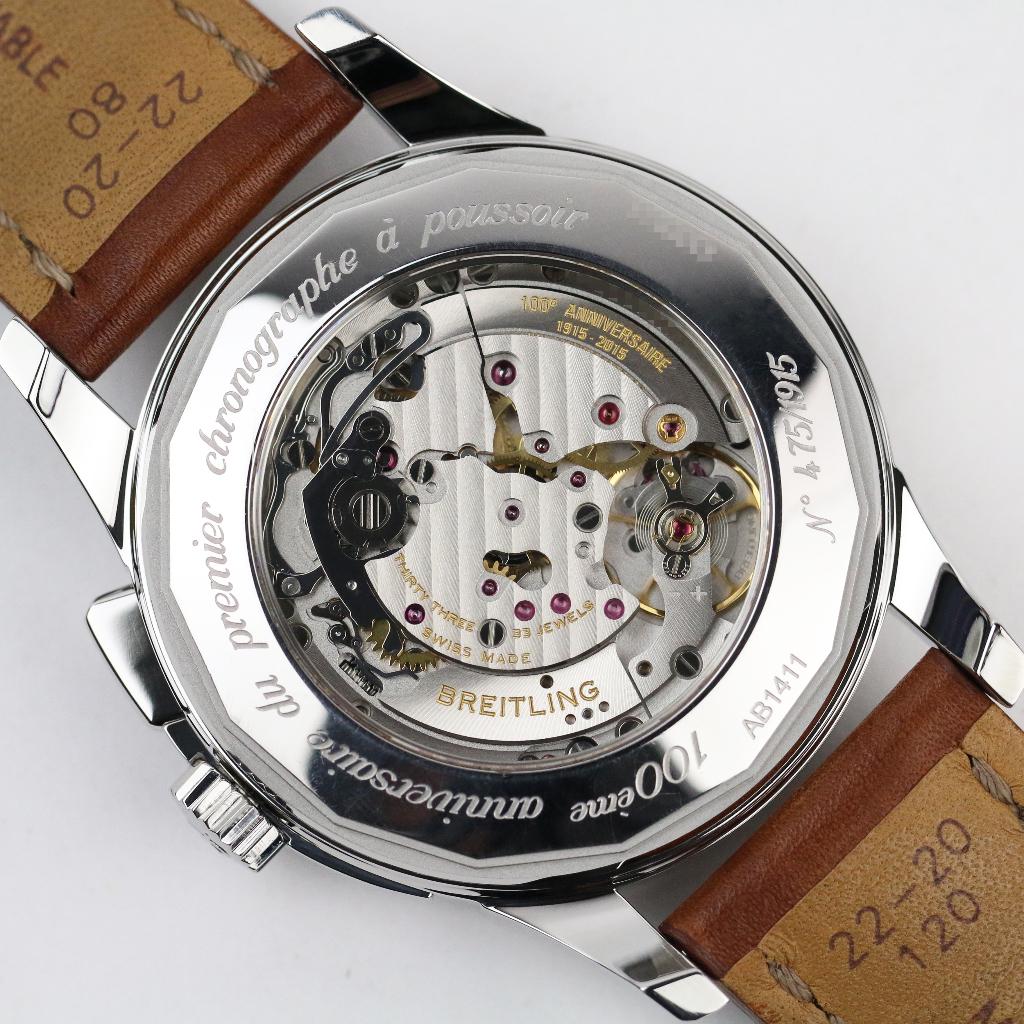 Breitling Transocean 1915 Limited Edi. 43 (Zeer goed/ 2022), Leer, Staal, Breitling, Polshorloge