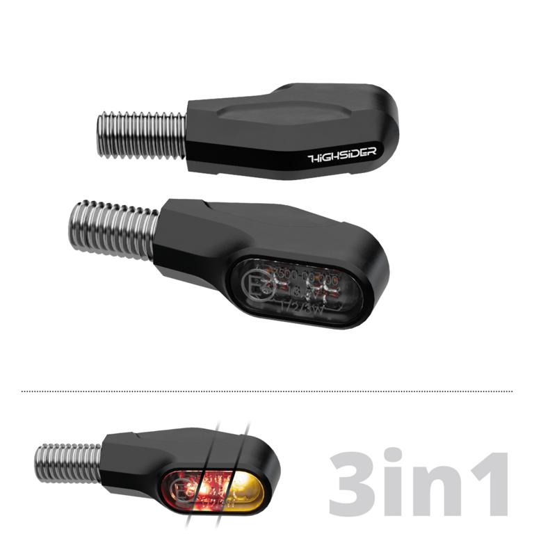 LED knipperlicht 3-1 Highsider Ventura X achterzijde Suzuki, Motoren, Ophalen of Verzenden, Nieuw