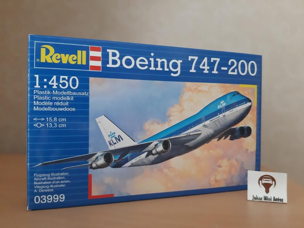Boeing 747-200 KLM mini bouwpakket Revell 1:450, 1:200 of kleiner, Revell, Nieuw, Ophalen of Verzenden