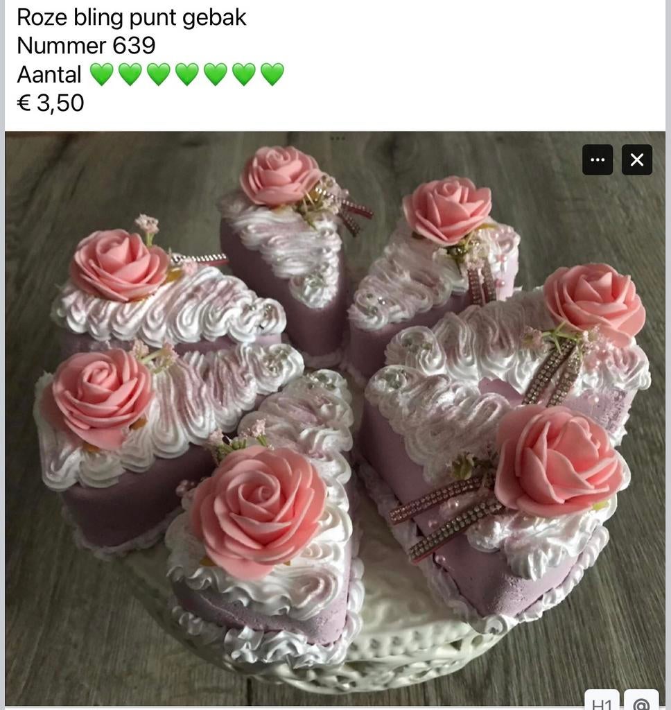 Div decoratie nep punt gebak gebakjes, Huis en Inrichting, Woonaccessoires | Overige, Nieuw, Ophalen