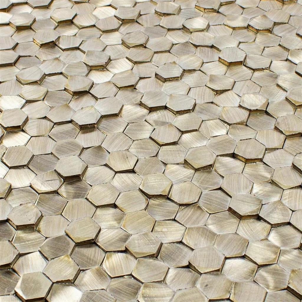 mozaiëk hexagon  gravity 3d gold 10mm voorraad, Overige materialen, Wandtegels, Nieuw, Ophalen of Verzenden