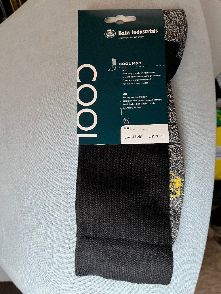 Bata werksokken Cool MS2 Black half hoog, Kleding | Heren, Sokken en Kousen, Nieuw, Maat 43 t/m 46, Zwart, Ophalen