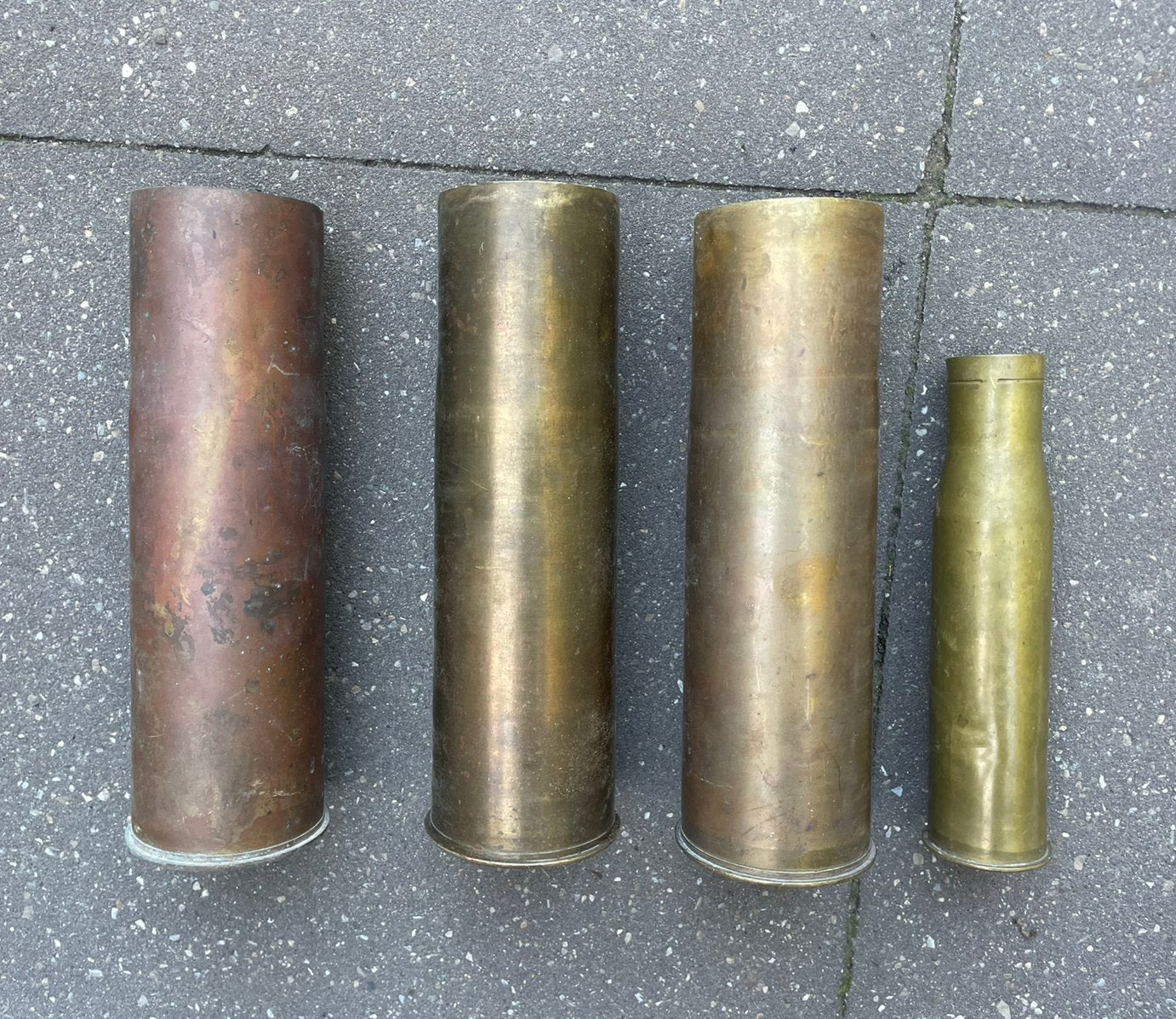 4x US WWII hulzen (3x 75mm airborne howitzer, 1x 37mm), Verzamelen, Ophalen of Verzenden, Amerika, Hulzen of Bodemvondsten
